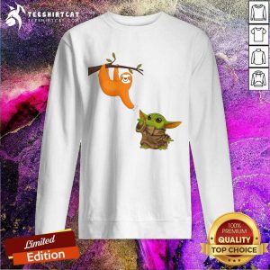 Baby Yoda And Sloth Sweatshirt- Design By Teeshirtcat.com