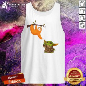 Baby Yoda And Sloth Tank Top- Design By Teeshirtcat.com