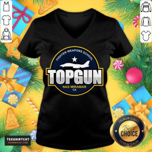 Fighter Weapons School Top Gun Nas Miramar CA T-V Neck - Design By Teeshirtcat.com