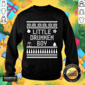 Little Drummer Christmas Parody Little Drunken Boy Sweatshirt- Design By Teeshirtcat.com