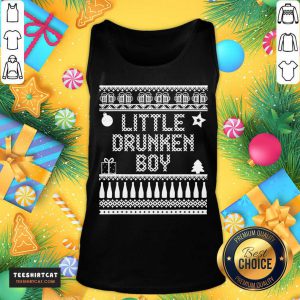 Little Drummer Christmas Parody Little Drunken Boy Tank Top- Design By Teeshirtcat.com