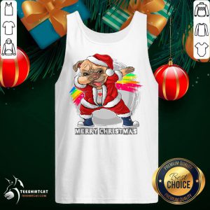 Santa Claus The Cute Pug Santa Clause Cute T-Tank Top- Design By Teeshirtcat.com