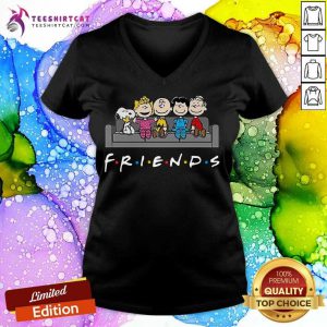 The Peanuts Friends V Neck- Design By Teeshirtcat.com