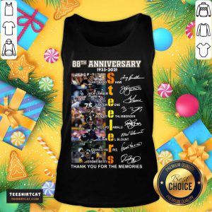 88th Anniversary 1933 2021 Pittsburgh Steelers Thank You For The Memories Signatures Tank Top- Design By Teeshirtcat.com