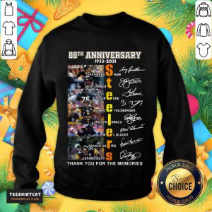 88th Anniversary 1933 2021 Pittsburgh Steelers Thank You For The Memories Signatures Sweatshirt- Design By Teeshirtcat.com