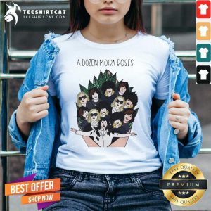 A Dozen Moria Roses V Neck- Design By Teeshirtcat.com