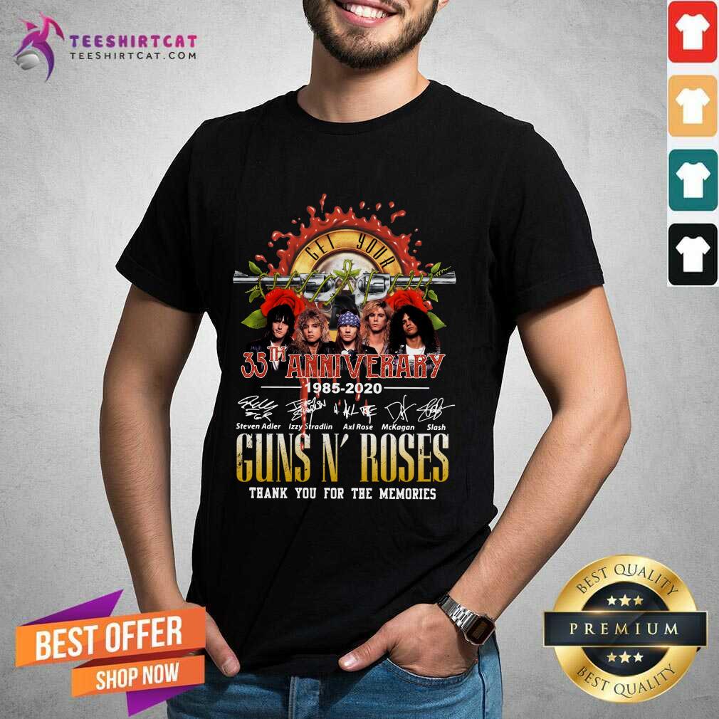 Guns N' Roses 35th Anniversary Signatures Shirt - Design By Teeshirtcat.com