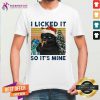 I Licked It So It’s My Black Cat Wear Hat Santa Christmas Vintage Shirt - Design By Teeshirtcat.com