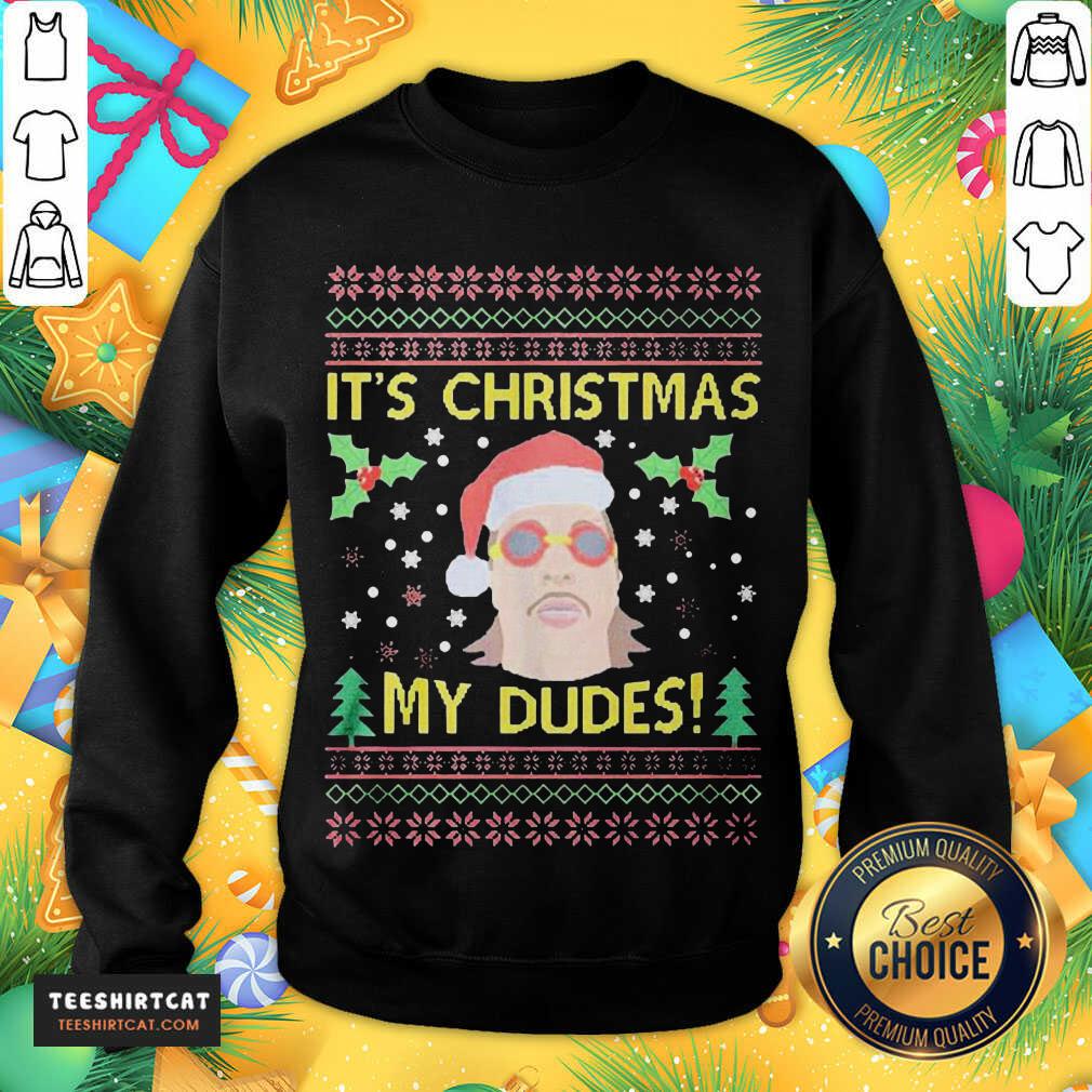 Jimmy Here It's Christmas My Dudes Ugly Christmas Sweater Sweatshirt- Design By Teeshirtcat.com Jimmy Here It's Christmas My Dudes Ugly Christmas Sweater Sweatshirt- Design By Teeshirtcat.com
