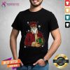 Cool Santa Police Officer Giving Gift On Xmas Santa T-Shirt - Design By Teeshirtcat.com