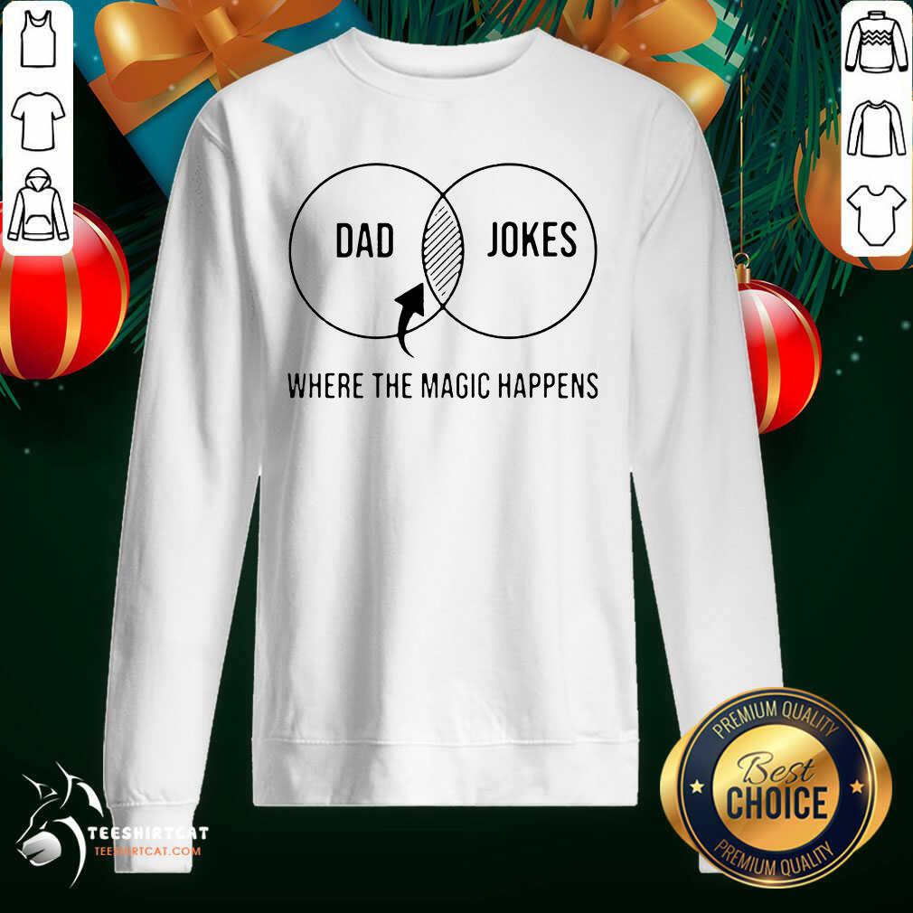 Dad Jokes Where The Magic Happens Gift Sweatshirt- Design By Teeshirtcat.com Dad Jokes Where The Magic Happens Gift Sweatshirt- Design By Teeshirtcat.com