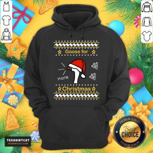 Goose Ugly Christmas Sweater T-Hoodie - Design By Teeshirtcat.com