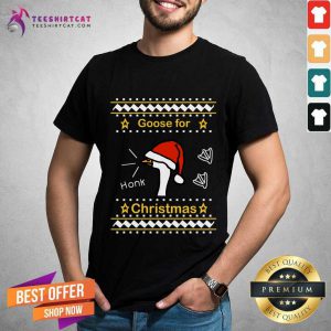Goose Ugly Christmas Sweater T-Shirt - Design By Teeshirtcat.com