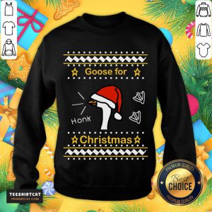 Goose Ugly Christmas Sweater T-Sweatshirt - Design By Teeshirtcat.com
