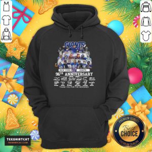 New York Giant 96th Anniversary 1925 2021 Thank You For The Memories Signatures Hoodie - Design By Teeshirtcat.com