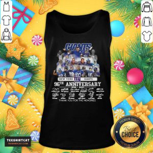 New York Giant 96th Anniversary 1925 2021 Thank You For The Memories Signatures Tank Top - Design By Teeshirtcat.com