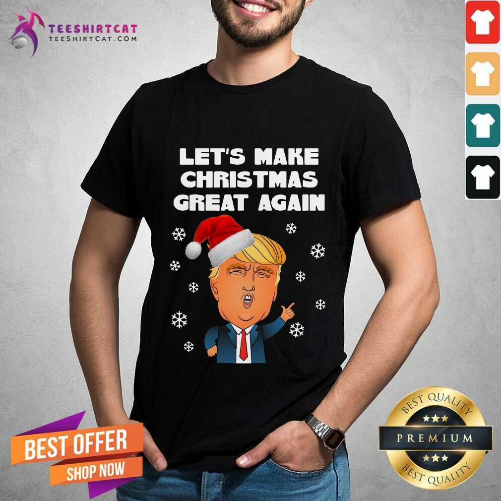 Santa Donald Trump Let's Make Christmas Great Again Shirt - Design By Teeshirtcat.com
