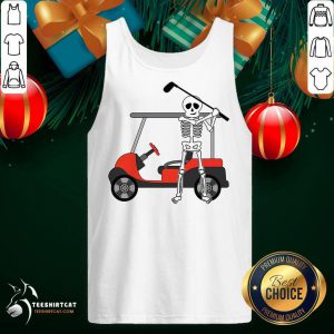 Skeleton Play Golf Tank Top- Design By Teeshirtcat.com