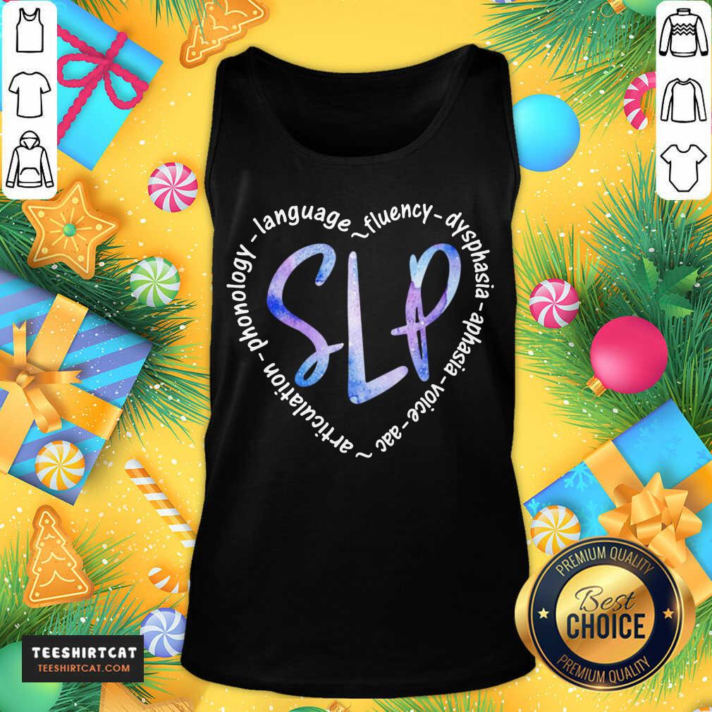 Slp Language Fluency Dysphasia Aphasia Voice Acc Tank Top - Design By Teeshirtcat.com Slp Language Fluency Dysphasia Aphasia Voice Acc Tank Top - Design By Teeshirtcat.com