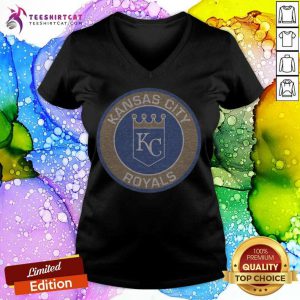 Vintage Kansas City Royal V Neck- Design By Teeshirtcat.com