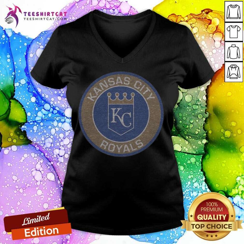 Vintage Kansas City Royal V Neck- Design By Teeshirtcat.com Vintage Kansas City Royal V Neck- Design By Teeshirtcat.com