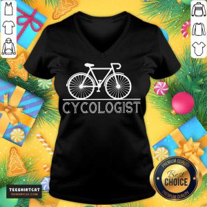 Hot The Bicycle Psychologist V Neck - Design By Teeshirtcat.com