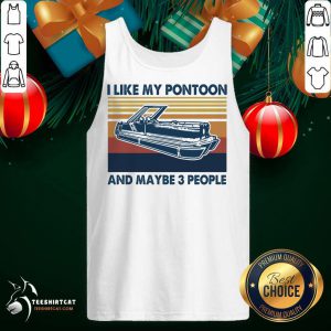 Like My Pontoon And Maybe 3 People Vintage Retro Tank Top- Design By Teeshirtcat.com