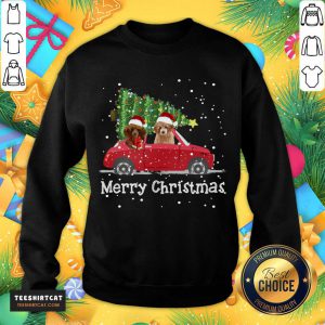 Poodle Red Car Truck Christmas Tree Santa Xmas Dog Merry Christmas Poodle Dog Poodle Red Car Truck Christmas Tree San T-Sweatshirt- Design By Teeshirtcat.com