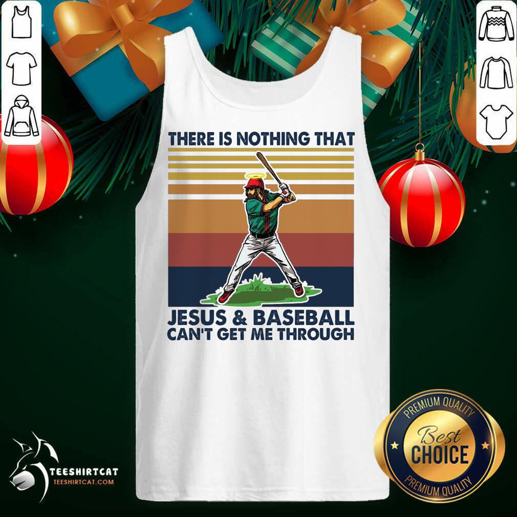 Official There Is Nothing That Jesus And Baseball Can't Get Me Through Vintage Tank Top- Design By Teeshirtcat.com