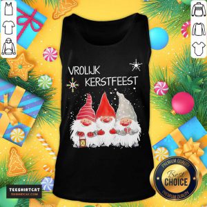 Gnomies Vrolijk Kerstfeest Christmas Sweater Tank Top- Design By Teeshirtcat.com