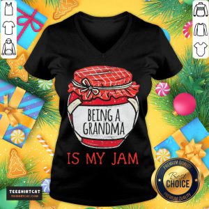 Grandma Being A Grandma Meme Quote V Neck- Design By Teeshirtcat.com