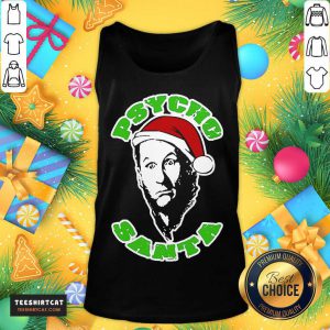 Psycho Santa Christmas Sweater Tank Top- Design By Teeshirtcat.com