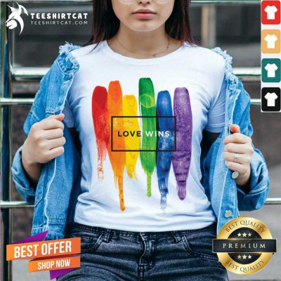 LGBT Love Wins V Neck- Design By Teeshirtcat.com LGBT Love Wins V Neck- Design By Teeshirtcat.com