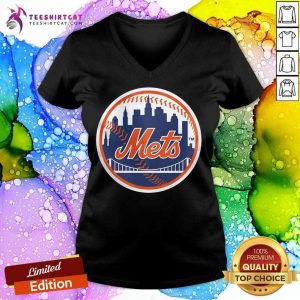 New York Mets Baseball V Neck- Design By Teeshirtcat.com