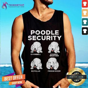 Poodle Security Animal Pet Guard Dog Owner Tank Top- Design By Teeshirtcat.com