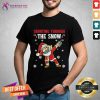 Snorthing Through The Snow Dabbing Santa Claus Face Mask Toilet Paper Hand Sanitizer Shirt- Design By Teeshirtcat.com