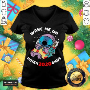 Stitch Wake Me Up When 2020 Ends V Neck - Design By Teeshirtcat.com
