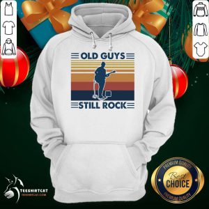 Guys Still Rock Vintage Retro Hoodie- Design By Teeshirtcat.com