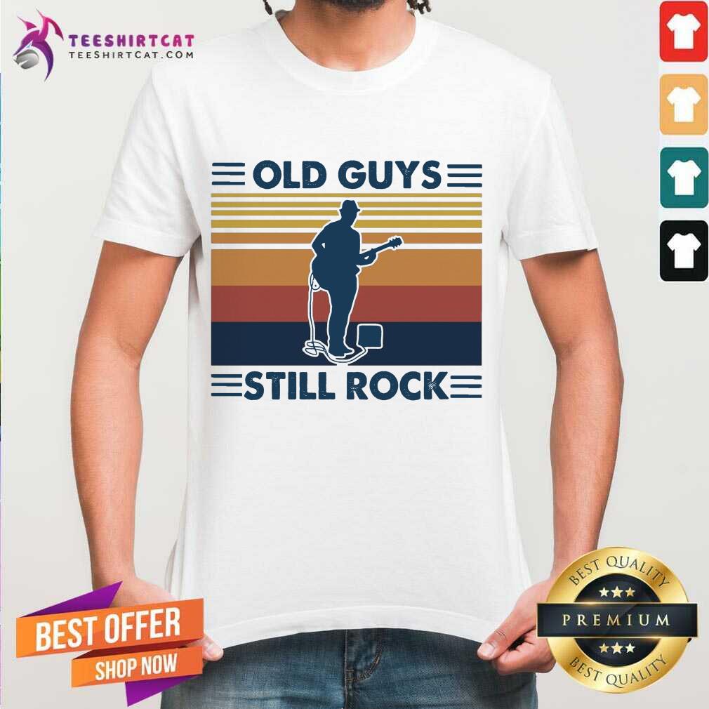 Guys Still Rock Vintage Retro Shirt - Design By Teeshirtcat.com