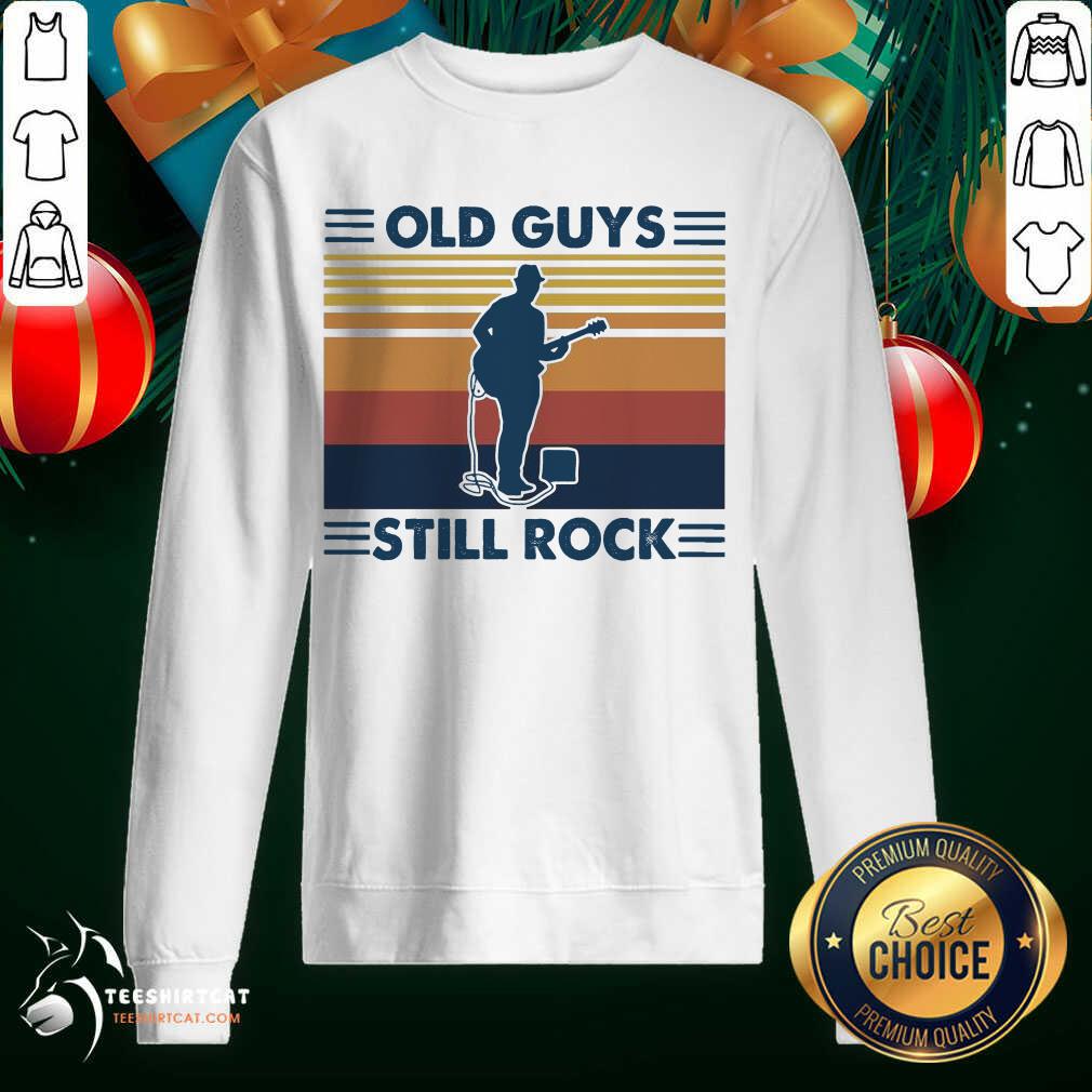 Guys Still Rock Vintage Retro Sweatshirt- Design By Teeshirtcat.com