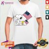Snoopy And Woodstock Holding American Flag 4th Of July Shirt - Design By Teeshirtcat.com