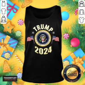 Trump 2024 Presidential Seal Flag Tank Top - Design By Teeshirtcat.com