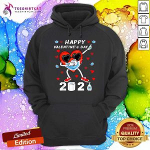 Dabbing Heart In A Mask Happy Valentines Day 2021 Hoodie - Design By Teeshirtcat.com