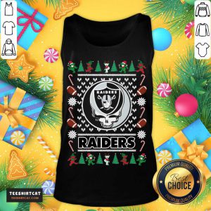 Las Vegas Raiders Grateful Dead Ugly Christmas Sweater Tank Top- Design By Teeshirtcat.com