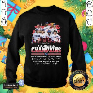Los Angeles Dodgers 2020 World Series Champions Signatures Sweatshirt- Design By Teeshirtcat.com
