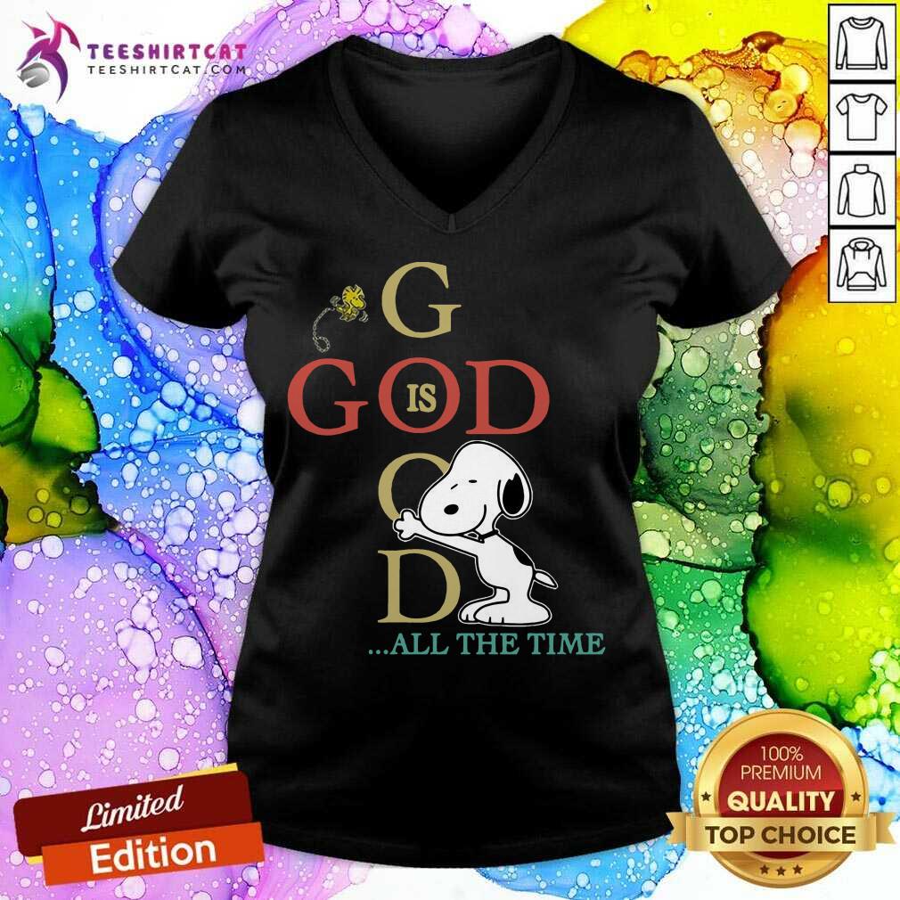 Snoopy And Woodstock God Is Good All The Time V Neck- Design By Teeshirtcat.com Snoopy And Woodstock God Is Good All The Time V Neck- Design By Teeshirtcat.com