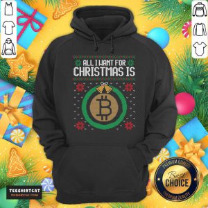Ugly Sweater Christmas Bitcoin Hoodie- Design By Teeshirtcat.com