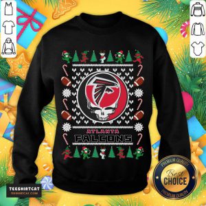 Atlanta Falcons Grateful Dead Ugly Christmas Sweater Sweatshirt- Design By Teeshirtcat.com