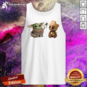 Baby Yoda And Baby Groot Frog Tank Top- Design By Teeshirtcat.com