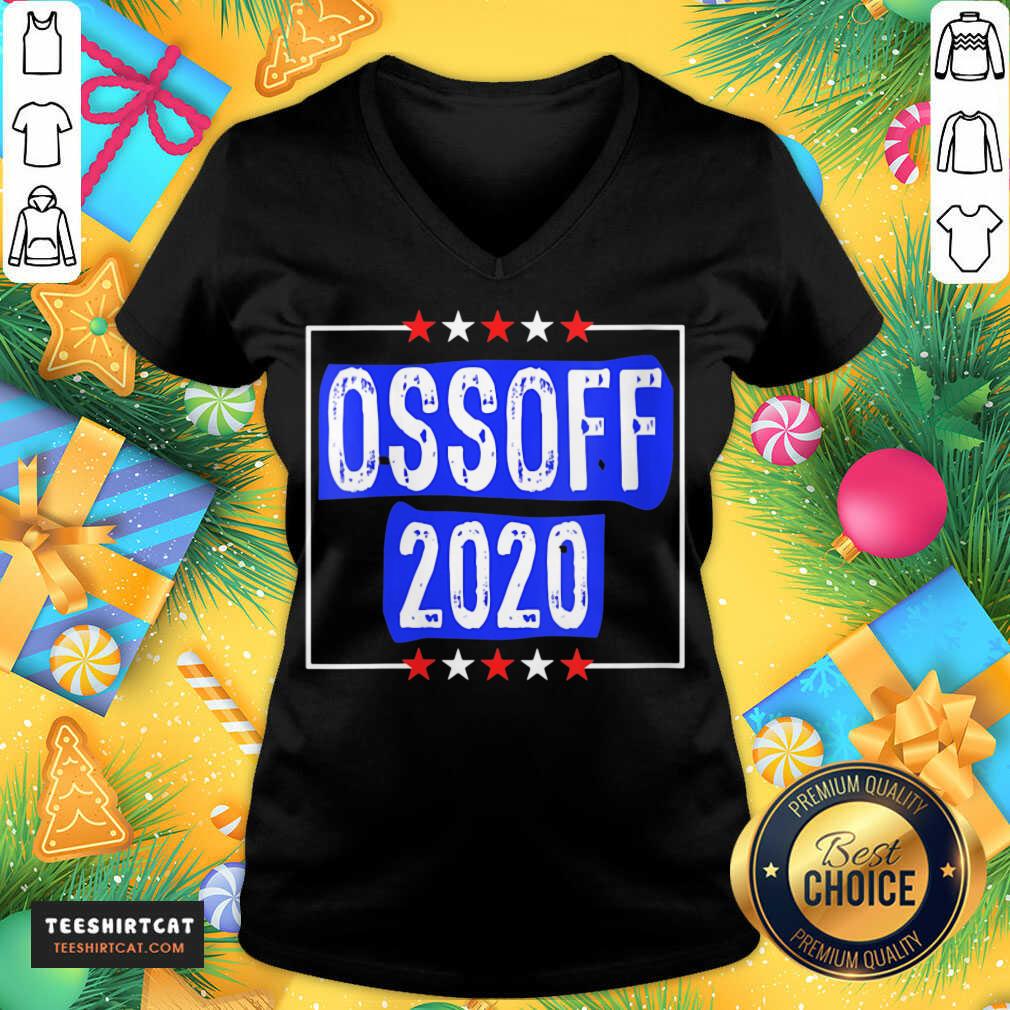 Jon Ossoff For Senate 2020 V Neck - Design By Teeshirtcat.com Jon Ossoff For Senate 2020 V Neck - Design By Teeshirtcat.com